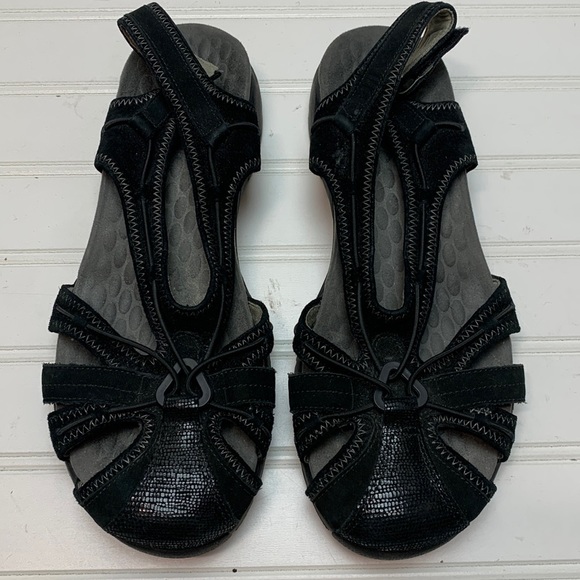 Clarks PR!VO black sandals 8 - Picture 1 of 6